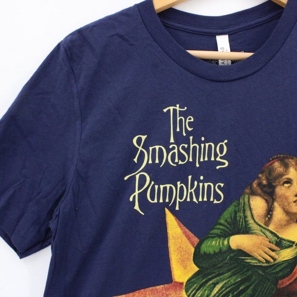 The Smashing Pumpkins Shirt Mens Navy Mellon Collie Navy Cotton Size Medium M - Picture 3 of 8